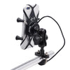Motorcycle X Shape Aluminum Alloy Phone Bracket 5V 2.1A Phone Charger