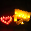 12 PCS  Flameless LED Tealight Flicker Candle Light, Rechargeable Home Decoration Light with Charging Board