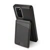 For Samsung Galaxy S20 FE 5G Skin Feel Detachable Card Bag Magsafe Phone Case(Black)