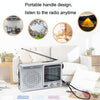 BAIJIALI KK9 Full-band Radio Player Portable Retro Multifunctional Mini Radio(Silver Gray)