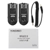 2 PCS YONGNUO RF603C II FSK 2.4GHz Wireless Flash Trigger with C1 Shutter Connecting Cable