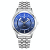 YAZOLE 513 Steel Band Calendar Waterproof Quartz Watch(Blue Dial)
