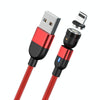 1m 3A Output USB to 8 Pin 540 Degree Rotating Magnetic Data Sync Charging Cable(Red)