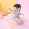 Y-100 Children Transparent Duck Shape Swimming Ring, Size:70 x 44cm