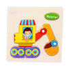 Children Educational Toy Wooden Cartoon Jigsaw Puzzle(Excavator)