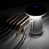 XLD888 5 Ports (2 x 5V/1A + 2 x 5V/2.1A + 1 x QC3.0) USB Charger Mushroom Light Desk Lamp Charger with Phone Holder