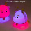 Dragon Silicone Sleeping Night Light Childrens Gift USB Rechargeable Ambient Lantern, Style: Pat Model(Colorful+Warm Yellow Light)