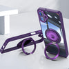 For Samsung Galaxy A06 4G 360 Holder MagSafe Acrylic Hybrid TPU Phone Case(Purple)