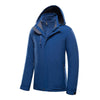 Men Outdoor Waterproof Jacket With Detachable Inner Warm Fleece for Camping Travel, Size: XXXL(Sapphire)