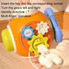 Infant Puzzle Busy Hand Grasping Ball Baby Grasping Sensory Training Early Learning Toys(Rabbit)