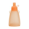 120ml Reusable Silicone Baby Food Pouches Refillable Squeeze Storage Containers(Orange)