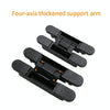 Three-Dimensional Adjustable Cross Hinge Folding Door Concealed Hinge, Specification: No. 4 Dumb Black 80kg