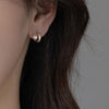 Shell Double Layer Earrings with Diamond Earrings, Color: EH1084