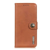 For Alcatel 3X 2020 KHAZNEH Cowhide Texture Horizontal Flip Leather Case with Holder & Card Slots & Wallet(Brown)