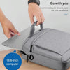OUMANTU 030 Portable 15 inch Laptop Bag Leather Handbag Business Briefcase(Light Grey)