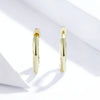 Simple Earrings Sterling Silver S925 Earrings Ear Buckles, Color:Gold