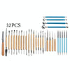 32 In 1 Pottery Tool Set Pottery Clay Stone Carving Knife DIY Clay Combination Tool