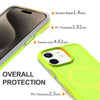 For iPhone 12 Shockproof MagSafe Armor PC Hybrid TPU Phone Case(Fluorescent Green+Gray)