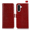 For Samsung Galaxy A26 5G Crocodile Top Layer Cowhide Leather Phone Case(Red)