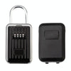 Wall Mounted Key Safe Box - Weatherproof Outdoor Key Storage (Silver/Black)