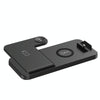 4-in-1 Foldable Desktop Mobile Phone Watch Earphones Wireless Charger(Black)