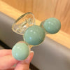 Green Pearl Acrylic Hair Clip Multifunctional Hair Accessories Clip, Style: 3 Beads