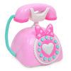 Child Simulation Retro Telephone Light Music Cartoon Early Education Puzzle Musical  Toys(Pink)