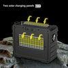 DV-690 Dual LED Light Solar Wireless Bluetooth Speaker Outdoor Camping FM Radio(Black)