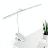 TD5 Double Lamp Head USB Desktop Clip Table Lamp,Style: Plug-in Version (White)