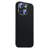 For iPhone 14 Nano Lens Cover Liquid Silicone Phone Case(Black)