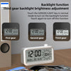 Visual Timer Alarm Clock Dual Display LCD Time Reminder(Black)