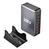 YMX-320W GaN 320W USB x 4, USB-C / Type-C x 4 Fast Charger, Plug Type:EU Plug(Grey)