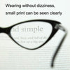Street Stall Triangular Cat Eye Presbyopic Glasses, Degree: +200(Black)