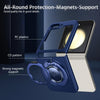 For Samsung Galaxy Z Flip5 360 Rotation Ring Holder MagSafe Shockproof PC Phone Case(Royal Blue)
