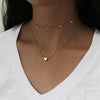 Jewelry Vintage Simple Copper Heart Multi - Layer Clavicle Necklace Wholesale Necklace(gold)