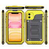 For iPhone 11 Dustproof Shockproof Waterproof Silicone + Metal Protective Case(Yellow)