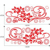 2 PCS/Set D-75 Flower Vine Pattern Car Modified Decorative Sticker(Red)