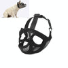 Bulldog Muzzle, Breathable Tongue Out Design, Black, Size L