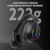 Bluetooth 5.4 Head-mounted RGB Wireless Bluetooth Gaming Headset With Transmitter(Black)