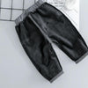 Autumn and Winter Fleece Cartoon Bear Pattern Children Long Sleeve Pullover Top + Pants Set, Height:70cm(Black)