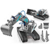 Children DIY Assembly Engineering Fleet Hydraulic Power Crawler Toy(Bulldozer)