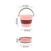 Medium 10L Folding Thickened Portable Plastic Bucket Outdoor Fishing Barrel Car Travel Wash Barrel(Deep Blue)