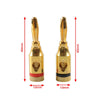 A6520 12 in 1 Car Gold-plated Red and Black 4mm Banana Head Audio Plug