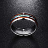 Ceramic Tungsten Steel Dragon Texture Ring for Men, Ring Size:9