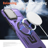 For Samsung Galaxy A05 Shield Frame Holder MagSafe Phone Case(Purple)