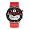 Ochstin 5HK8 Pro 1.36 inch Round Screen Blood Oxygen Blood Pressure Monitoring Bluetooth Smart Watch, Strap:Silicone(Silver)