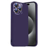 For iPhone 15 Pro Max Nano Lens Cover Liquid Silicone Phone Case(Dark Purple)