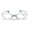 Portable Magnifying Glass Presbyopic Glasses Silicone Anti-Blue Light Reading Glasses, Degree: +250(Light Gray)