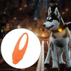 LED Dog Collar Light, Orange, Silicone Safety Pendant