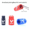 10 PCS EVERD ZH419 Mountain Road Bike Aluminum Alloy Air Mouth Cap Car Tire Dust Door Cover, Colour: Schrader (Red)